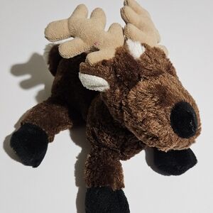 Webkinz Brown Reindeer Plush Stuffed Animal No Cide 8-9" Long